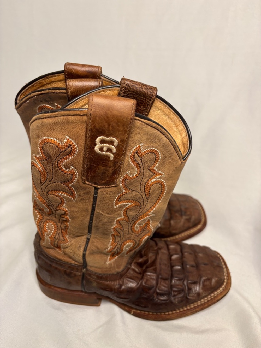 Anderson Bean Kids Horse Power Western Cowboy Boots Boys 11 Kids Roper - Picture 4 of 7